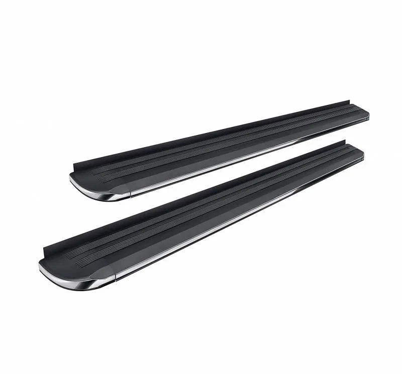 EX-F1270 – BLACK HORSE Running Board, 5-1/2 Inch Width Black With Chrome Trim Aluminum Unlighted With Mounting Hardwa...